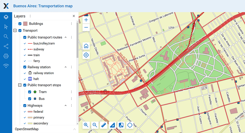 Powerful cartographic interface