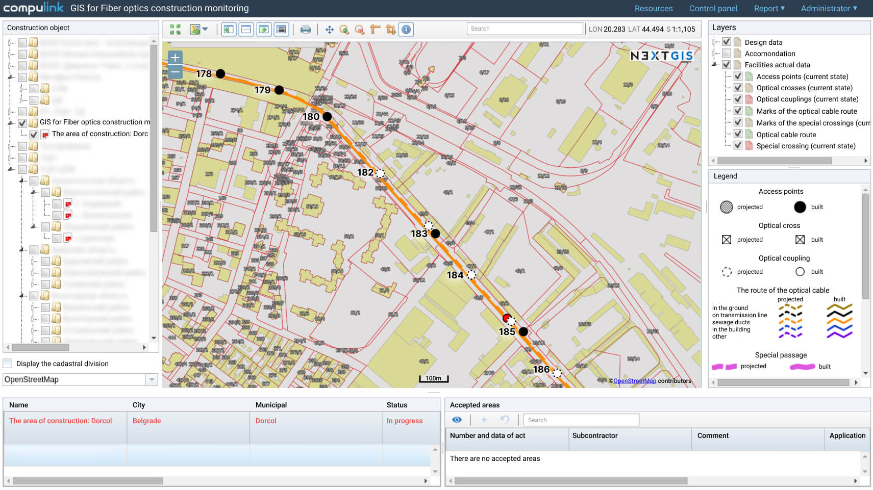 GIS for operational oversight of fiber optic infrastructure ...