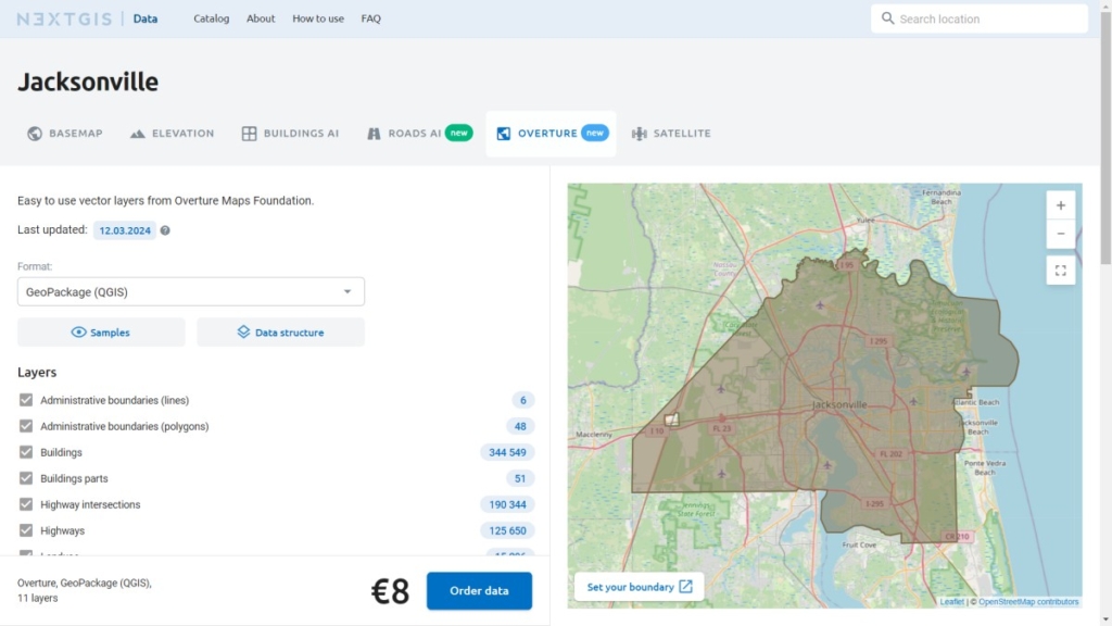 OMF dataset on NextGIS Data