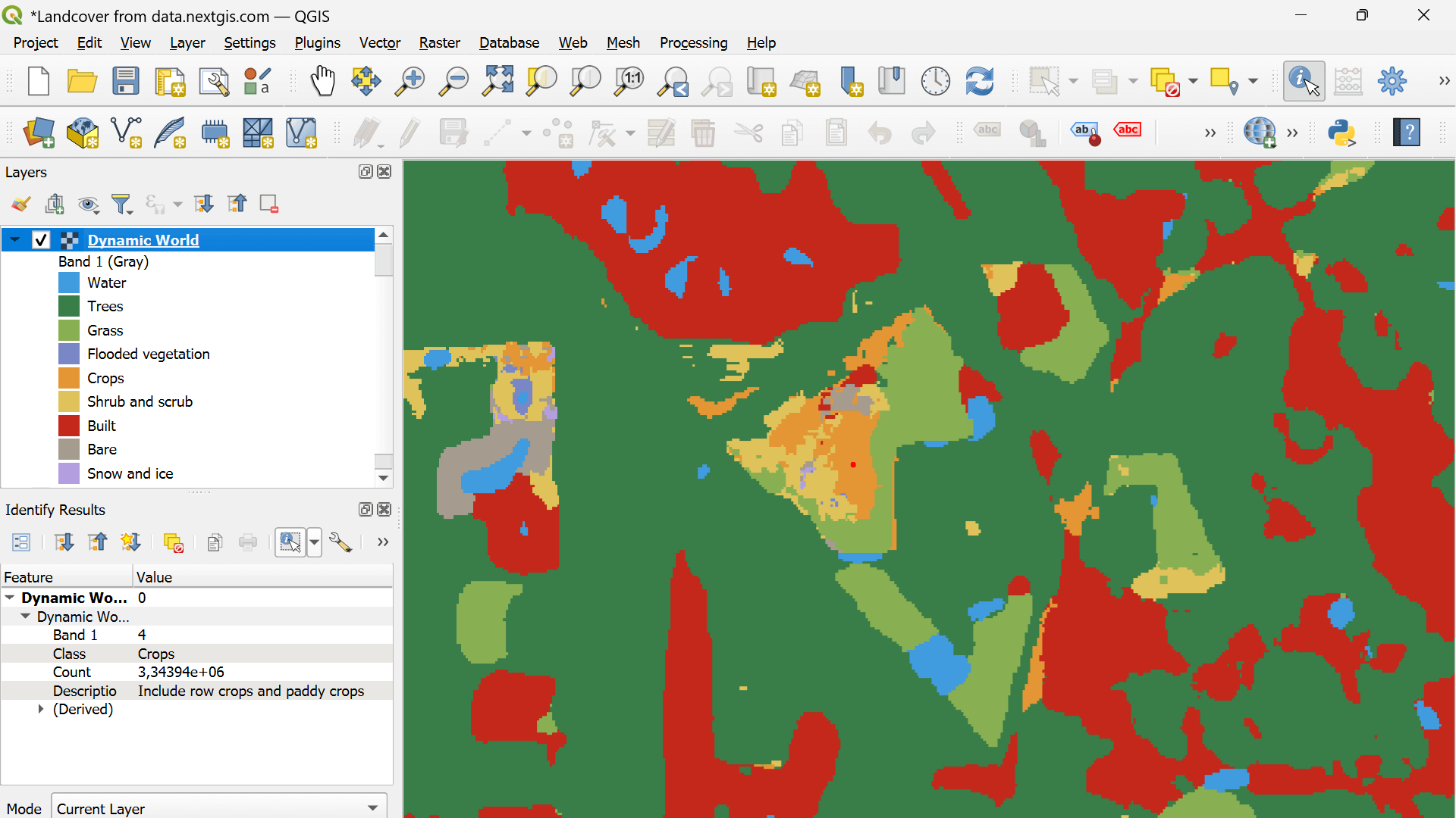 Landcover in QGIS